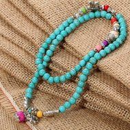 colorful Turquoise Beads Pendant Bracelet Necklace party sweater dress Jewelry