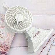 ZXK CO Portable USB Desktop Fan Eiffel Tower Rechargeable Table Fan Built-in Li-ion Battery Cooling Fan ideal... N12