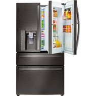 LG LMXS30776D 36" Black Diamond Series 30 Cu. Ft. French Door Refrigerator with CustomChill Drawer, Slim SpacePlus...