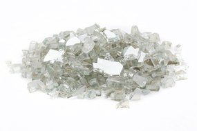 Dragon Glass 1/4" Reflective Tempered Firepit Fire Glass, 25 lb, Crystal N17