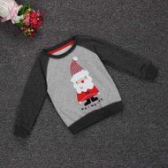 AutumnFall Cute Boy Santa Claus Winter Tops Outwear Pullover Sweatshirt (5T, Gray)