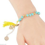 GIFT 1PC Unisex Hamsa Fatima Hand Evil Eye Beads Elastic Band Bracelet Jewellery