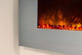 Modern Flames CLX-2 Series Electric Fireplace with Black Stainless Steel Front, 144-Inch N10