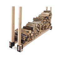 Pleasant Hearth 4 Piece Log Rack Brackets, Black N2