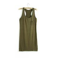 Spritech(TM) Fashion Women&#039;s Elastic Sundress Tank Tops for Clubwear Party Everyday Wear Army Green N2