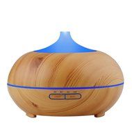 Essential Oil Diffuser, TWOPAGES &reg; 300ml Wood Grain Cool Mist Ultrasonic Humidifier with 4 Timer Settings for... N2