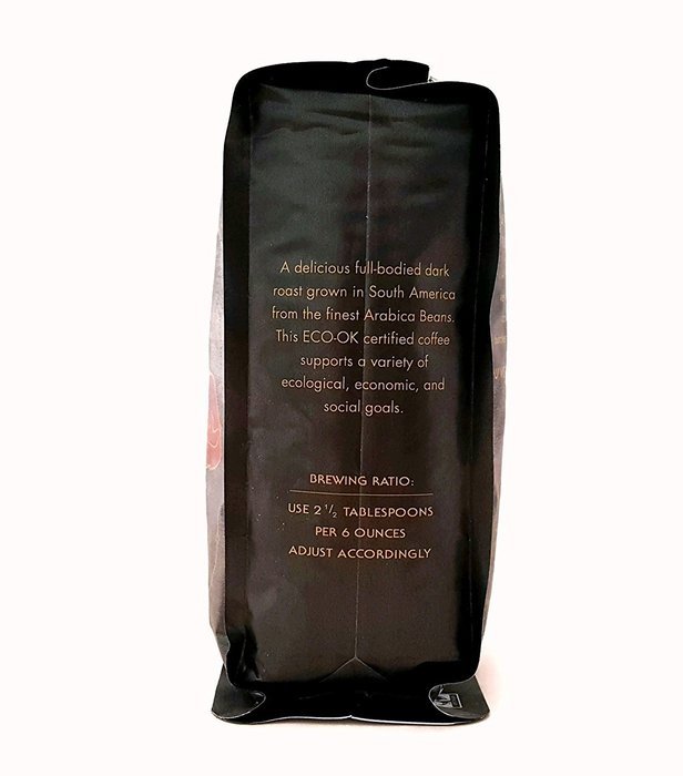 Connoisseur Coffee Organic Dark Roast, Whole Bean 16 oz bag N3