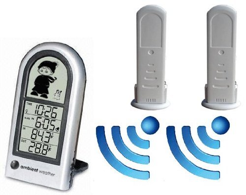 Ambient Weather WS-0211-X2-KIT &ldquo;Wendy the Weather Wizard&rdquo; Wireless Weather Station with Two Remote Sensors
