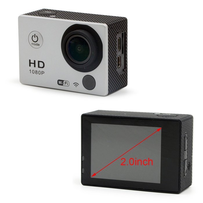 Besteye 2.0" Full HD 12MP Sports Action Camera WIFI 1080P with 170&deg;A+ Wide Angle 30M Waterproof IR Remote White... N6