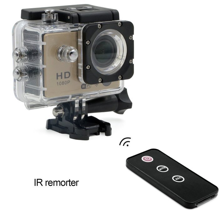 Besteye 2.0" Full HD 12MP Sports Action Camera WIFI 1080P with 170&deg;A+ Wide Angle 30M Waterproof IR Remote White... N7