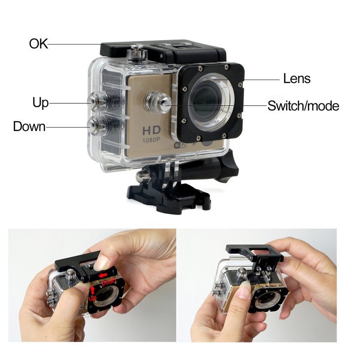 Besteye 2.0" Full HD 12MP Sports Action Camera WIFI 1080P with 170&deg;A+ Wide Angle 30M Waterproof IR Remote White... N8