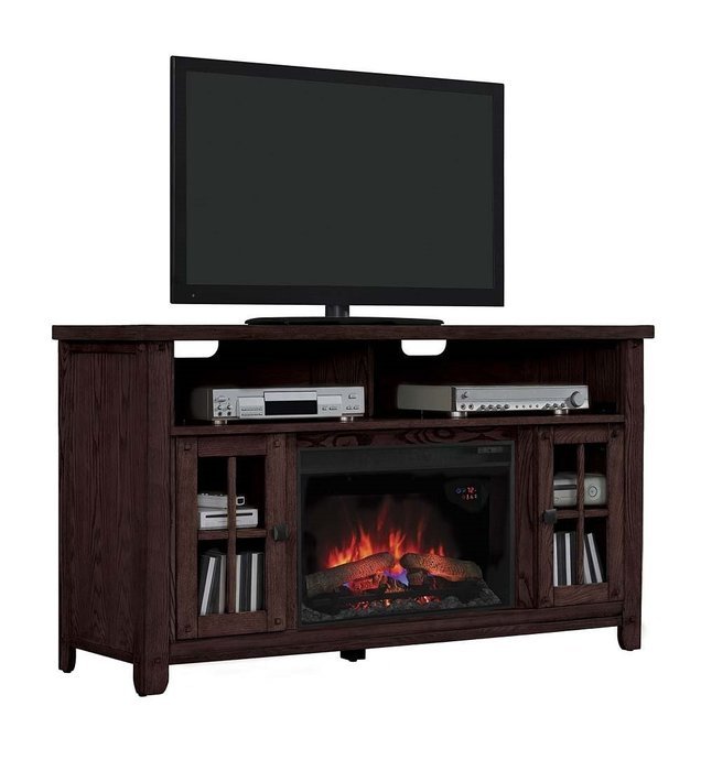 Dakota Media Console with Quartz Infrared Fireplace