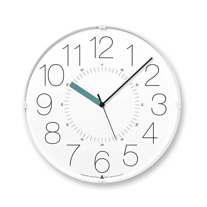 Lemnos CARA radio clock White ( Blue needle)