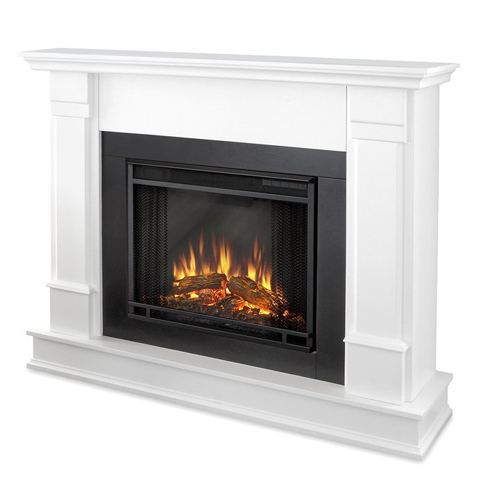 Real Flame Silverton G8600-X-W Electric Fireplace in White - Mantel Only