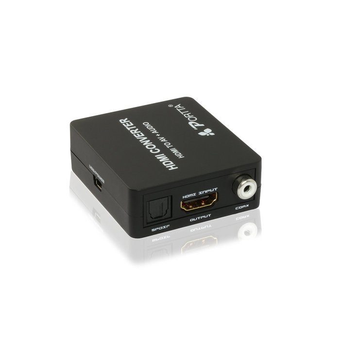 Portta PETHCA HDMI to AV/CVBS Composite + Audio Toslink Spdif Coax Mini Converter v1.3 for TV PC PS4 Blue-Ray...