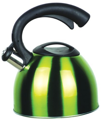 Strauss Stainless Steel 2.6 Quart Whistling Tea Kettle - Induction Ready - Purple N4