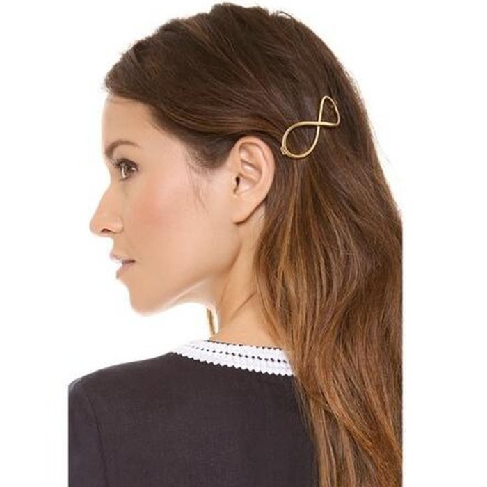 Yaheeda 4pcs Women Hair Clip Clamps Accessories,Barrette Gold Silver Metal Hair Clip Headband