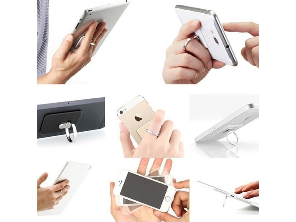 Universal Ring Grip / Holder / Stand with 360 Rotation Ring Hook for cell phone, Apple iPhone 6s 6 Plus, Samsung... N4