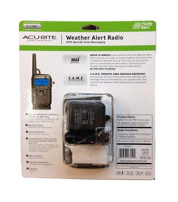 Acurite Portable Weather Alert Radio