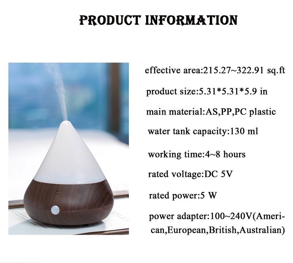 HOMY USB Mini Aroma Diffuser Infrared Sensor Hi-tech Touch Screen Travel Size Portable Humidifier for Car,PC,Office... N11