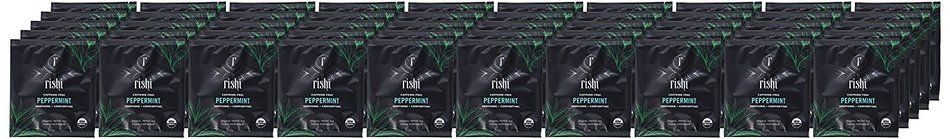 Rishi Tea Organic Tea Bags, Peppermint, 50 Count