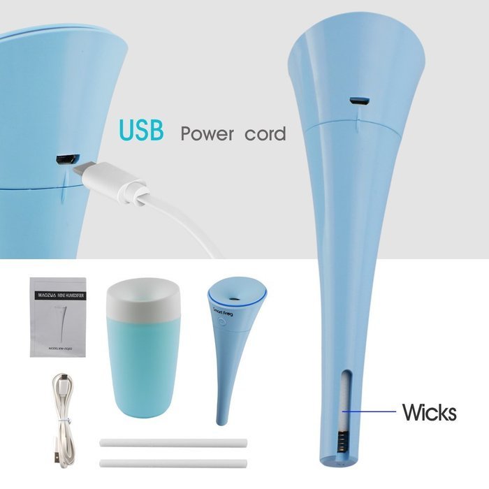 MAOZUA USB Mini Humidifier 40ML Humidifing Capacity Mist Humidifier Travel Size Air Purifier with Smart Switch... N16
