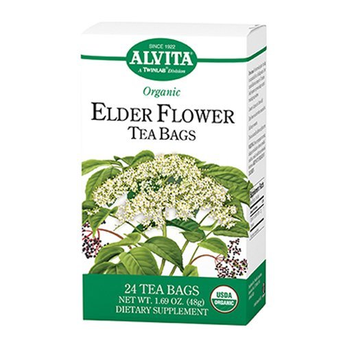 Alvita Organic Elder Flower Tea Bags, 24 Count