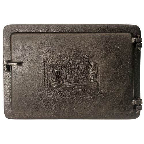 New Vestal Mfg 128 Black Cast Iron 12" X 8" Fireplace Cleanot Door 6947386