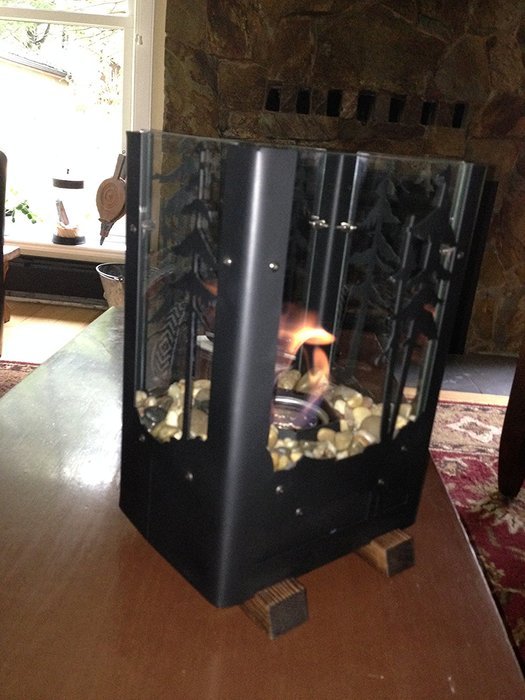 Rustic Table Top Fireplace N6