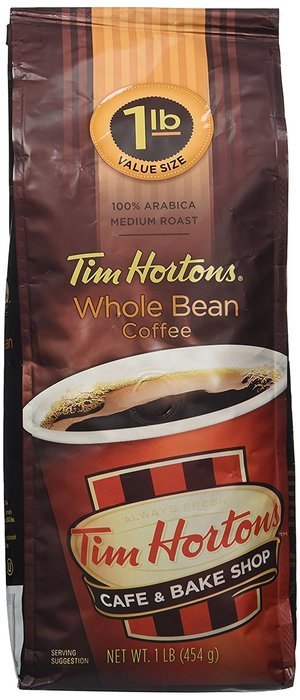Tim Hortons Whole Bean Coffee 1lb. Value Size N2