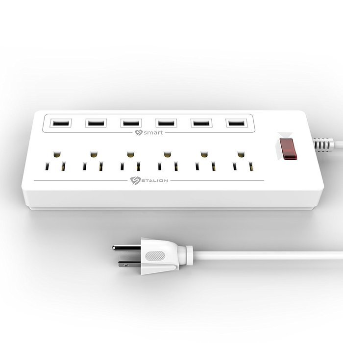 Stalion Surge Protector Power Strip Socket 900 Joule with 6-USB Charging Ports & 6-Outlets Universal for Home... N5