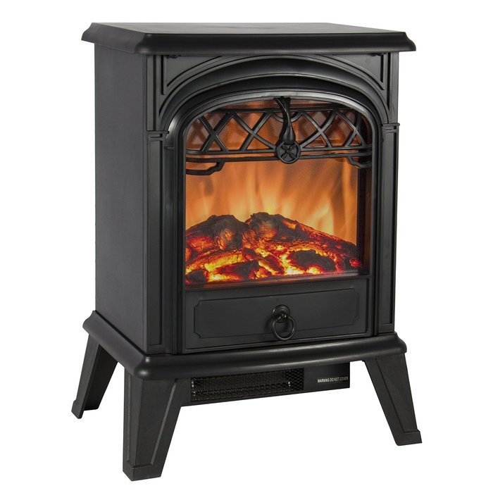Best Choice Products Free Standing Electric 1500W Fireplace Heater Fire Stove Flame Wood Log Portable N3