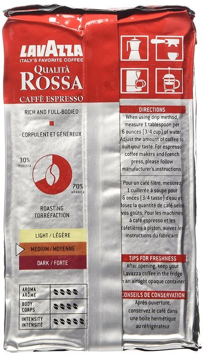 Lavazza Italian "Qualita Rossa" Ground Espresso (1 case = 20 x 8.8 oz bricks)