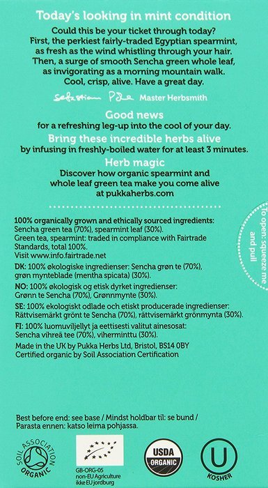 Pukka Organic Teas, Cleanse, 20 Count N44