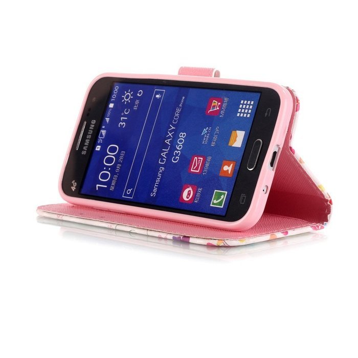 Samsung Galaxy Core Prime Case,Yaheeda [3D Colored Drawing] [Flip Fit] Premium PU Leather Card-Slots Cash-Slots... N4