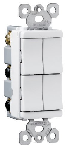 Legrand-Pass & Seymour TM81111WCC6 Decorator Combination Single Pole and Single Pole and Single Pole and Single...