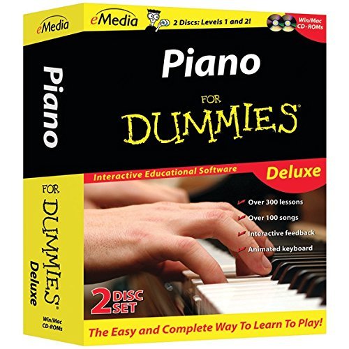 New EMEDIA FD09105 Piano for Dummies Deluxe 2-CD-ROM Set
