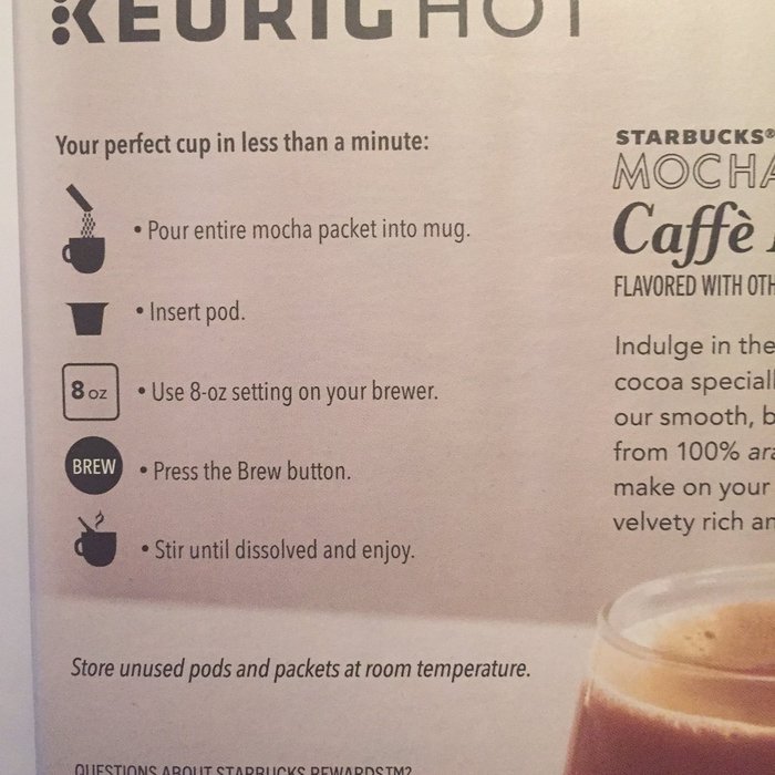 Starbucks - K Cups 6 ct - Mocha Caffe' Latte - ( Pack of 2 ) N3