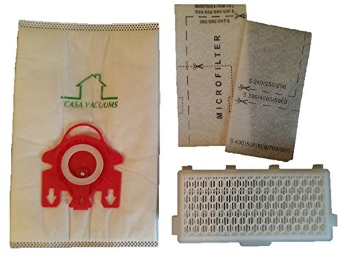 Miele FJM Bags 10 Bags +2 Air Clean filters + 2 Motor Protection filters + 1 AH-50 H.E.P.A Filter S4 S6 C2 Bundle