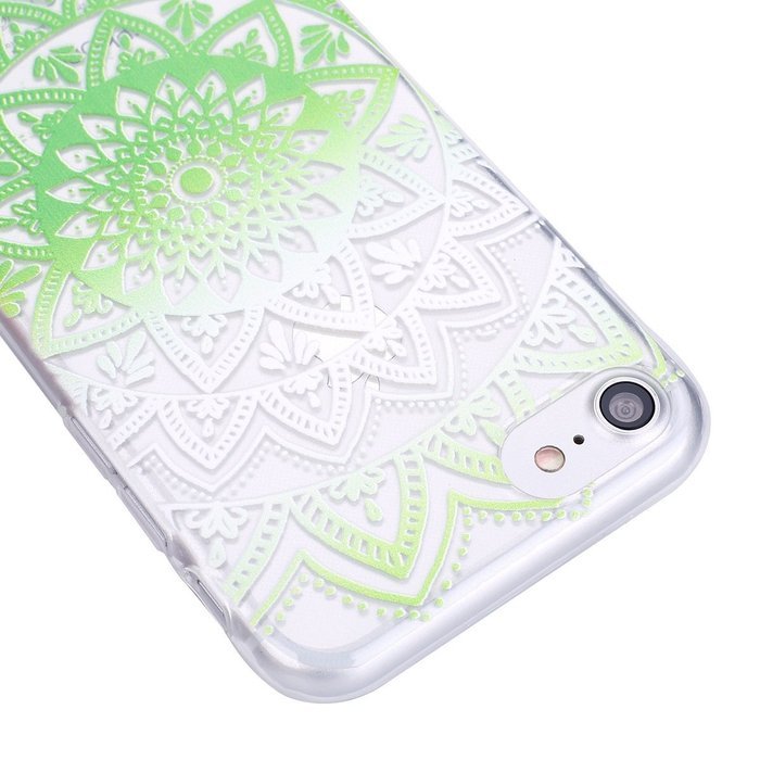 iPhone 7 Case, PHEZEN Henna Mandala Floral Design [Scratch Resistant] Clear TPU Bumper Case Soft Rubber Gel Silicone... N18