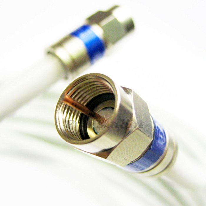 WHITE Coaxial RG6 Cable 100ft UL ETL CM CATV Fire retardant SATELLITE Audio Video Cable with WEATHER SEAL ANTI...