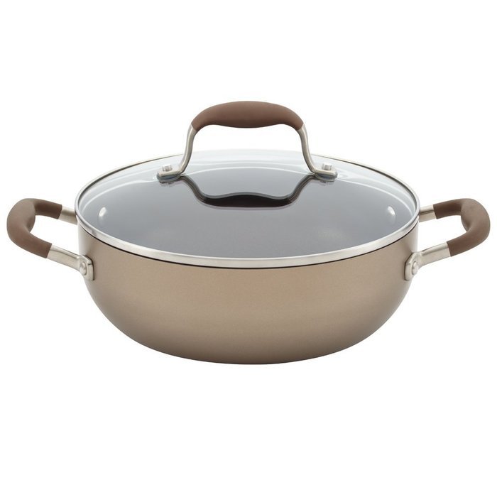 Anolon Advanced Bronze Hard Anodized Nonstick 3.5-Quart Covered Chef's Casserole N2