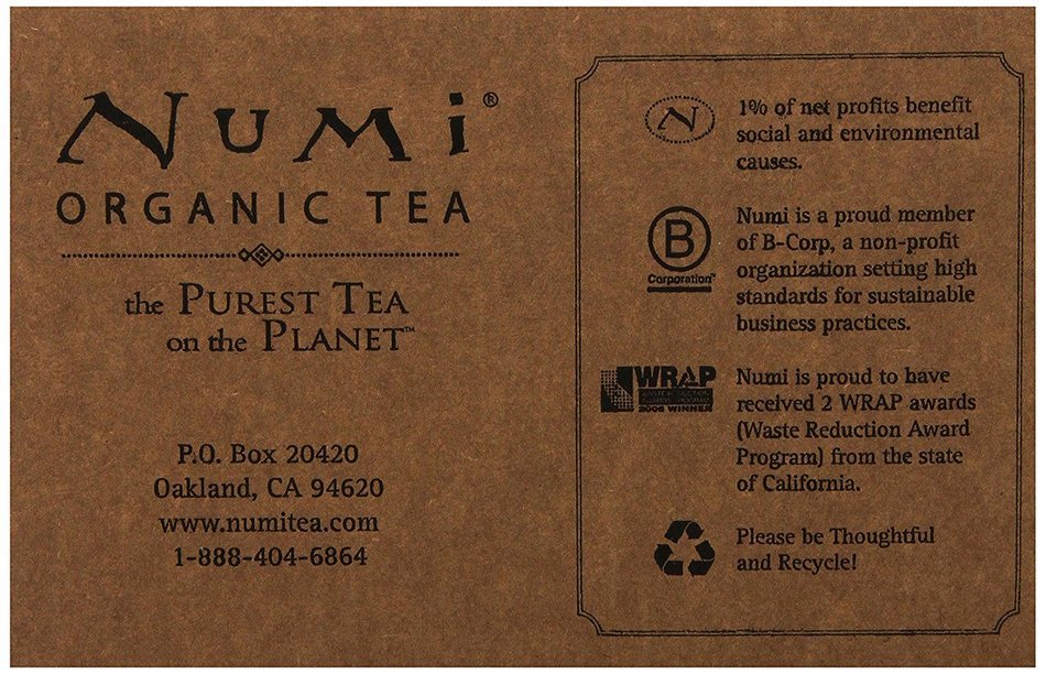 Numi Organic Indulgent Tea, Chocolate Rooibos, Caffeine Free Herbal Teasan, 12 Count Tea Bags (Pack of 3) N23