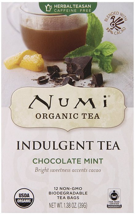 Numi Organic Indulgent Tea, Chocolate Rooibos, Caffeine Free Herbal Teasan, 12 Count Tea Bags (Pack of 3) N24