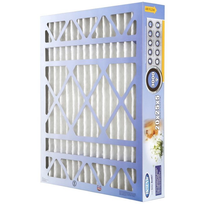 BestAir CB2025-13R Carrier/Bryant Pleated Filter, 20 by 25 by 5" N5