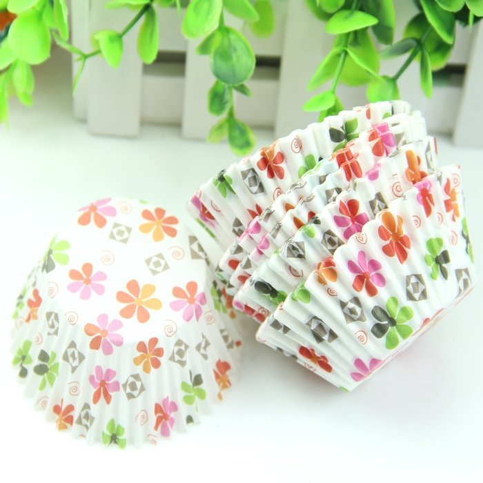 Wrisky New 100pcs Original Round Cake Paper Holds Greaseproof Cupcake Baking Cases