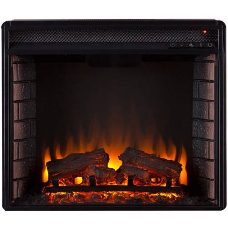 Kentshire Convertible Electric Fireplace Espresso with Faux Slate, Brown N2