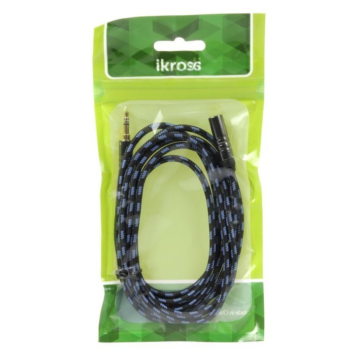 Audio AUX Extension Cable, iKross 6 Feet Braided Sleeve jacket 3.5mm Male To 3.5mm Female Extension Stereo Audio... N2