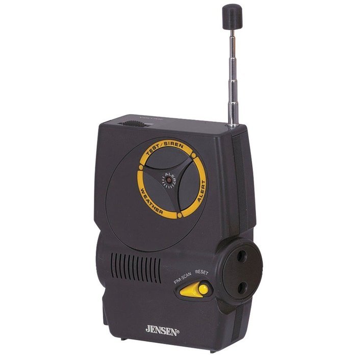 Jensen MR-515-1 Weather Band Receiver with FM Auto Scan and Safety Siren (Black)
