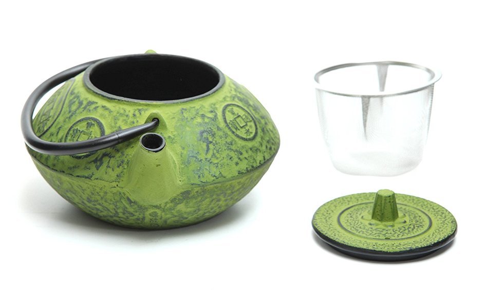 Guro Cast Iron Sigma Teapot 27 Ounce Tea Set (Black) N15